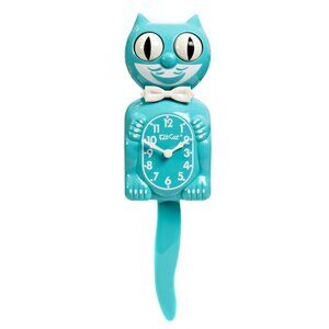 Vibrant Blue Turquoise Kit-Cat Klock Clock